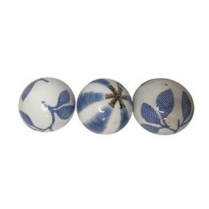 Set of 3 ceramic decorative balls
